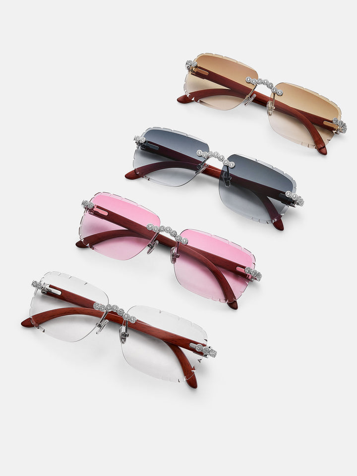 Round Moissanite Cluster Sunglasses In White Gold