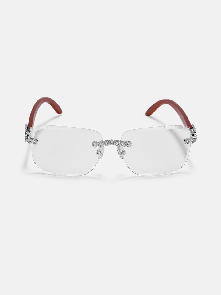 Round Moissanite Cluster Sunglasses In White Gold