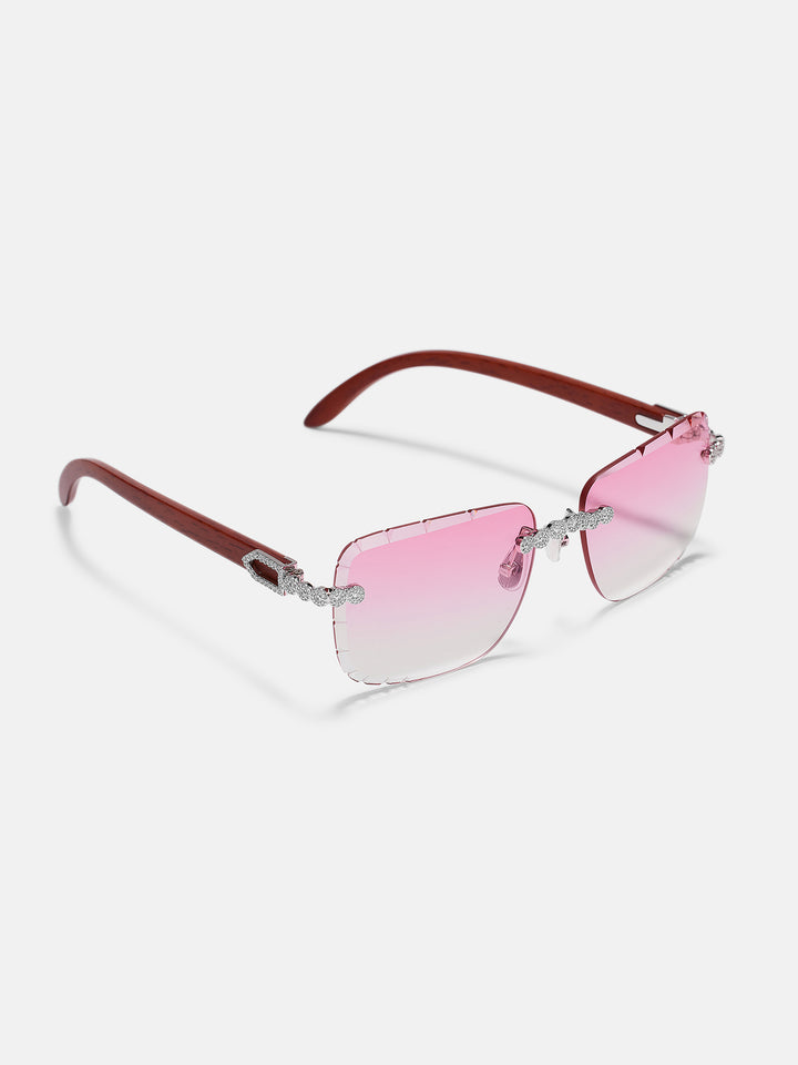 Round Moissanite Cluster Sunglasses In White Gold