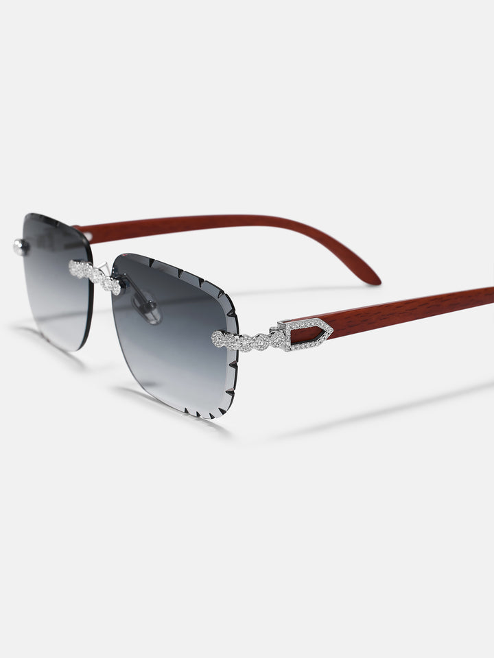 Round Moissanite Cluster Sunglasses In White Gold