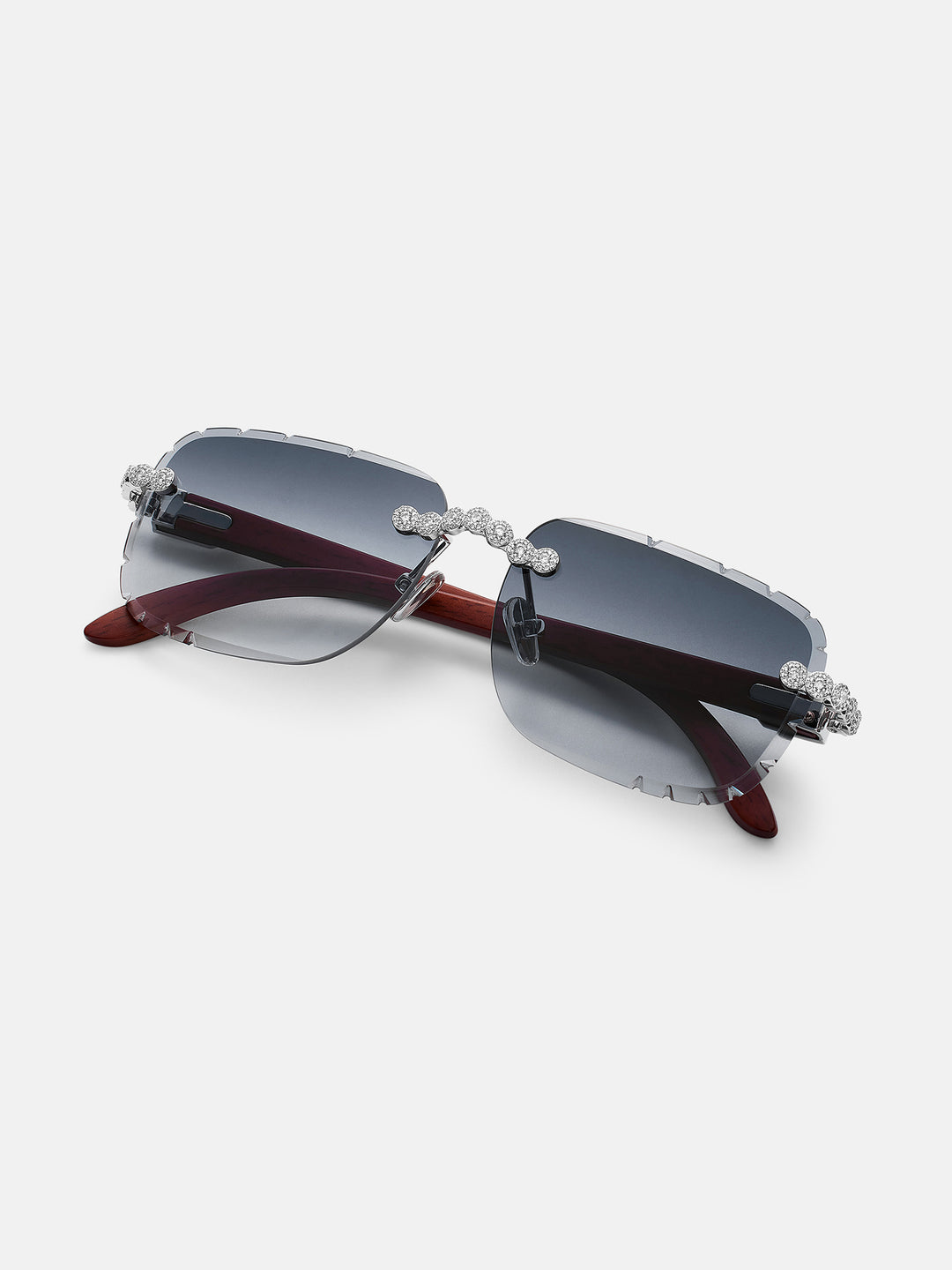 Round Moissanite Cluster Sunglasses In White Gold