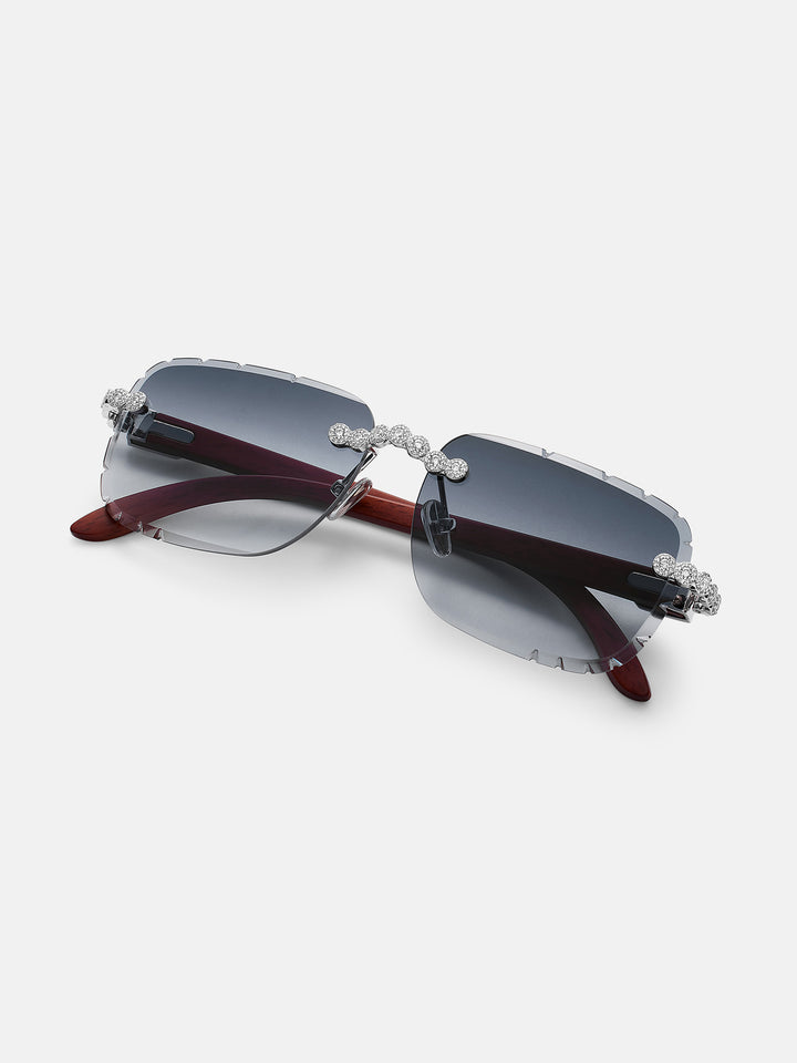 Round Moissanite Cluster Sunglasses In White Gold