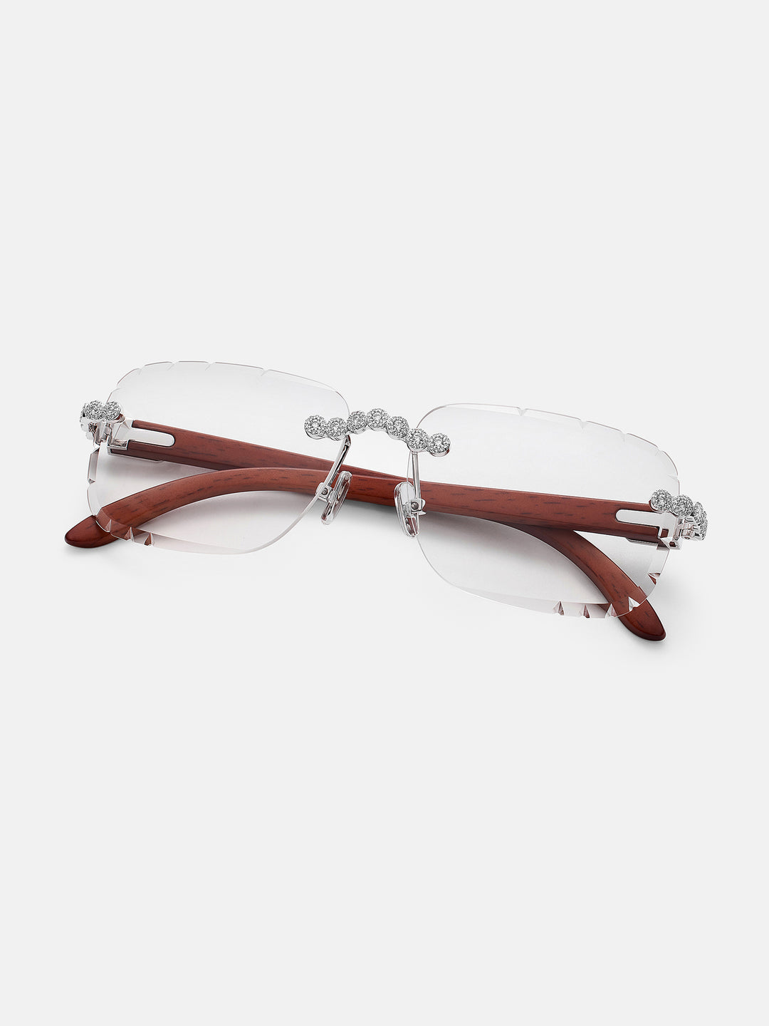 Round Moissanite Cluster Sunglasses In White Gold