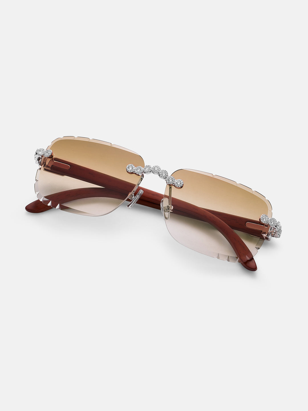 Round Moissanite Cluster Sunglasses In White Gold