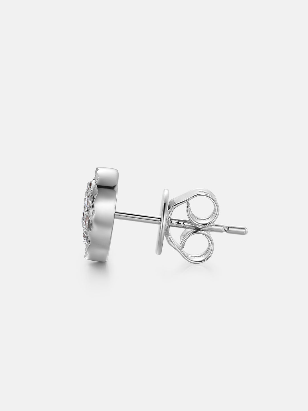 Round Moissanite Miracle Set Stud Earrings