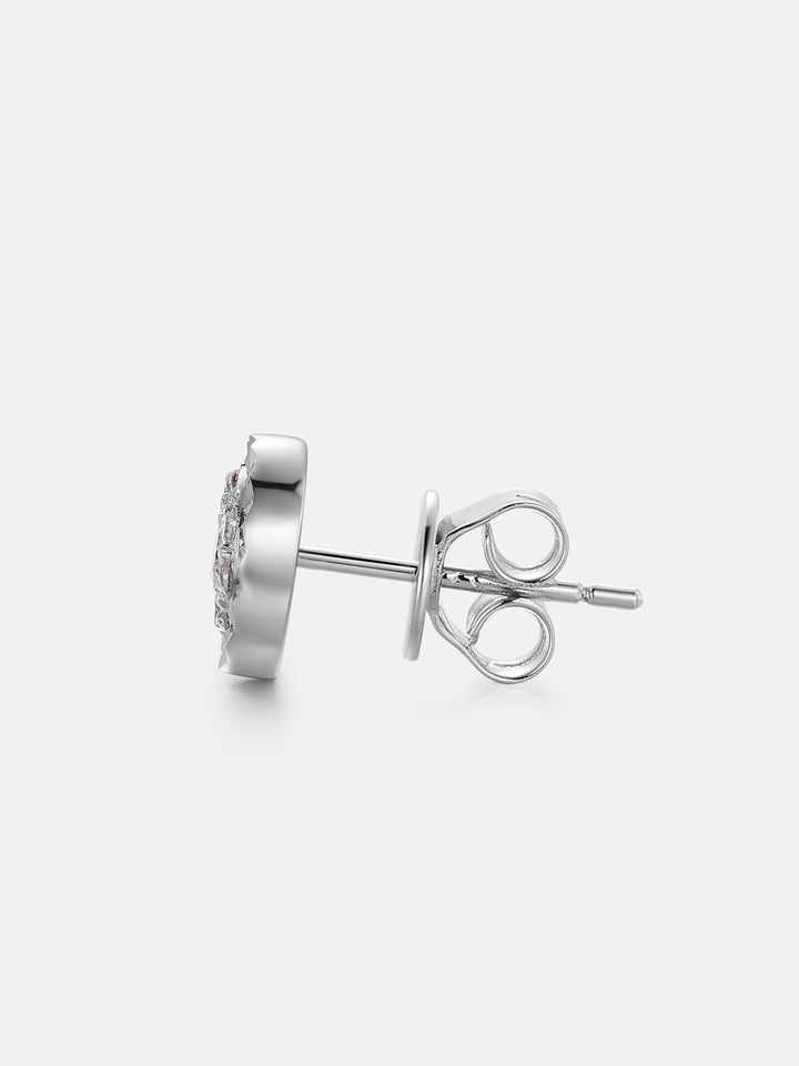 Round Moissanite Miracle Set Stud Earrings