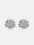 Round Moissanite Miracle Set Stud Earrings