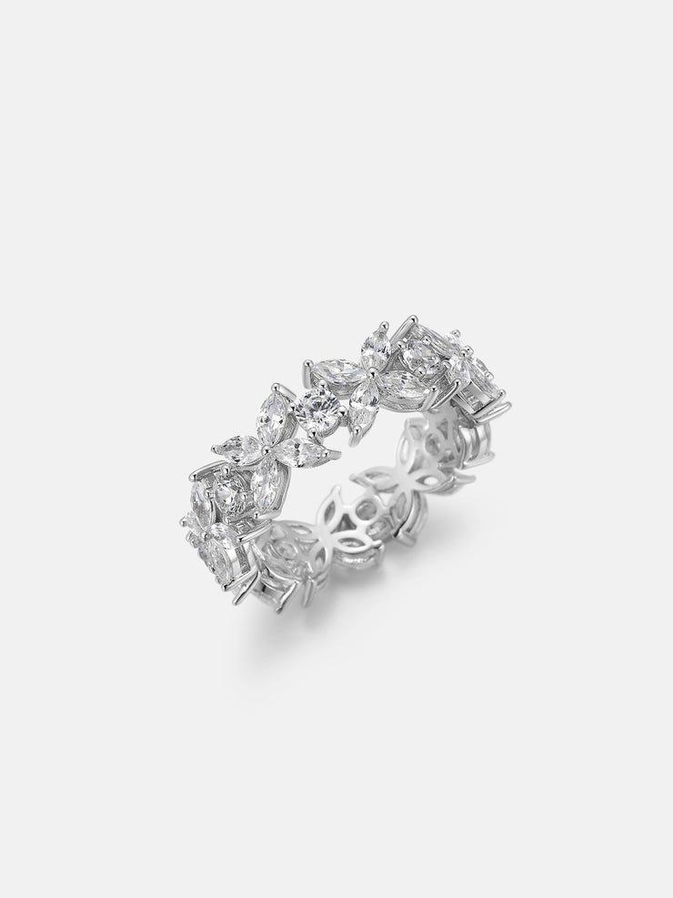 Round & Marquise Moissanite Eternity Ring