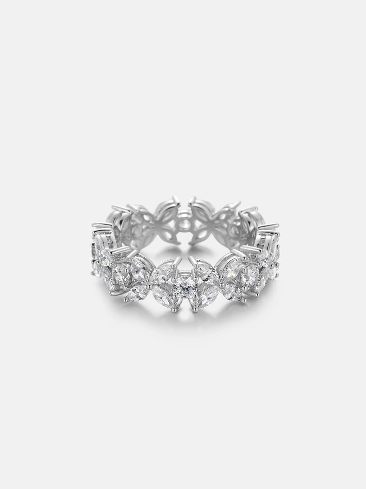 Round & Marquise Moissanite Eternity Ring