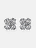 Round & Pear Moissanite Clover Cluster Earrings