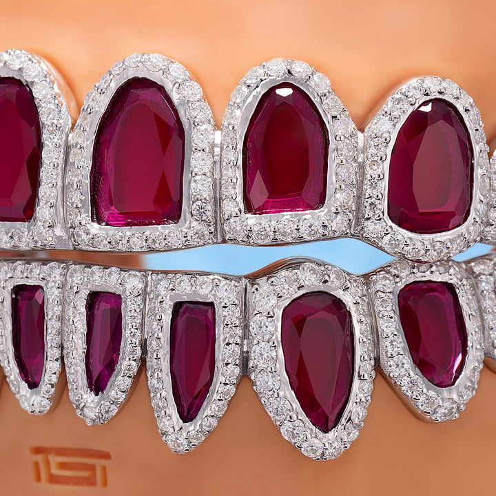 Ruby Rock Distorted Texture Grillz