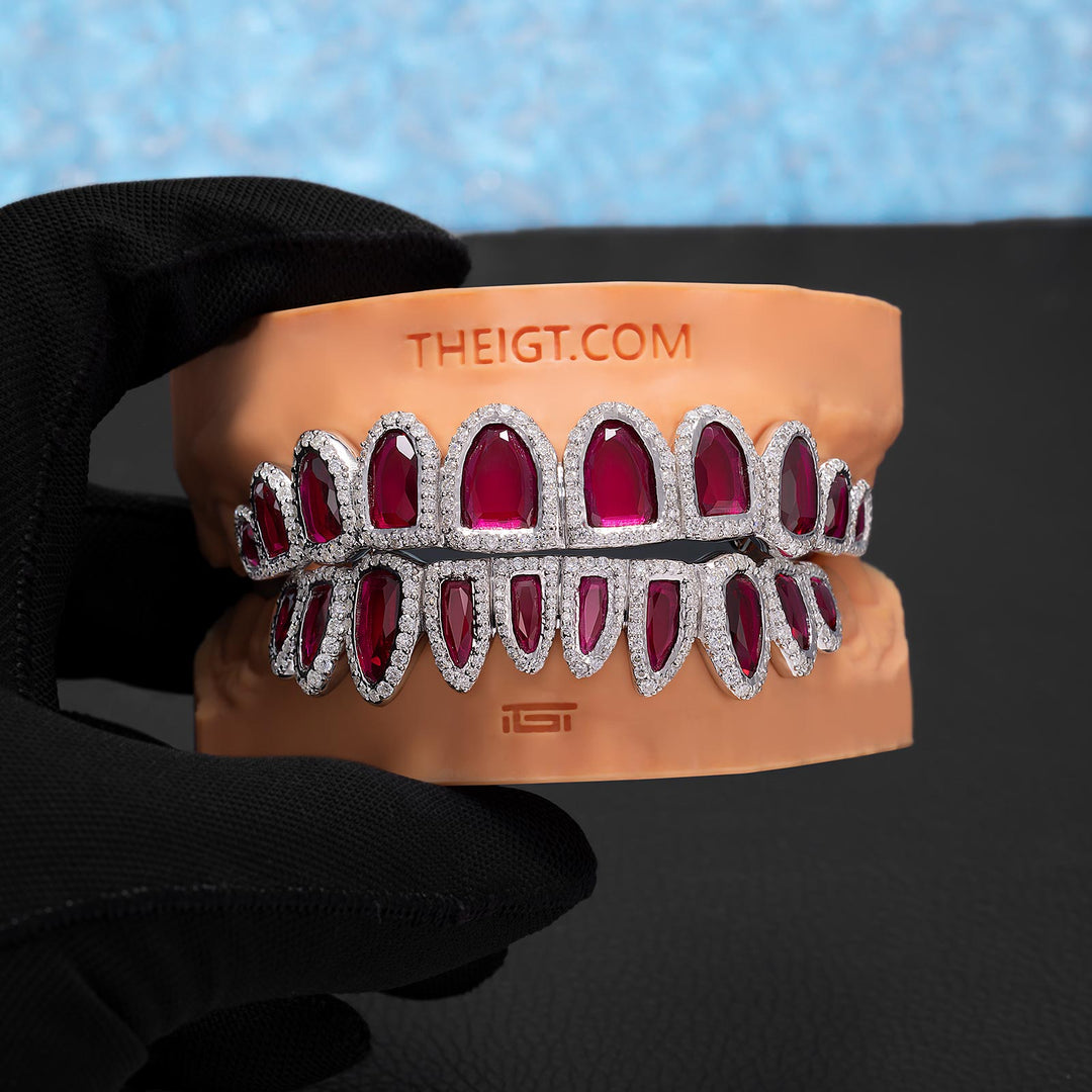 Ruby Rock Distorted Texture Grillz