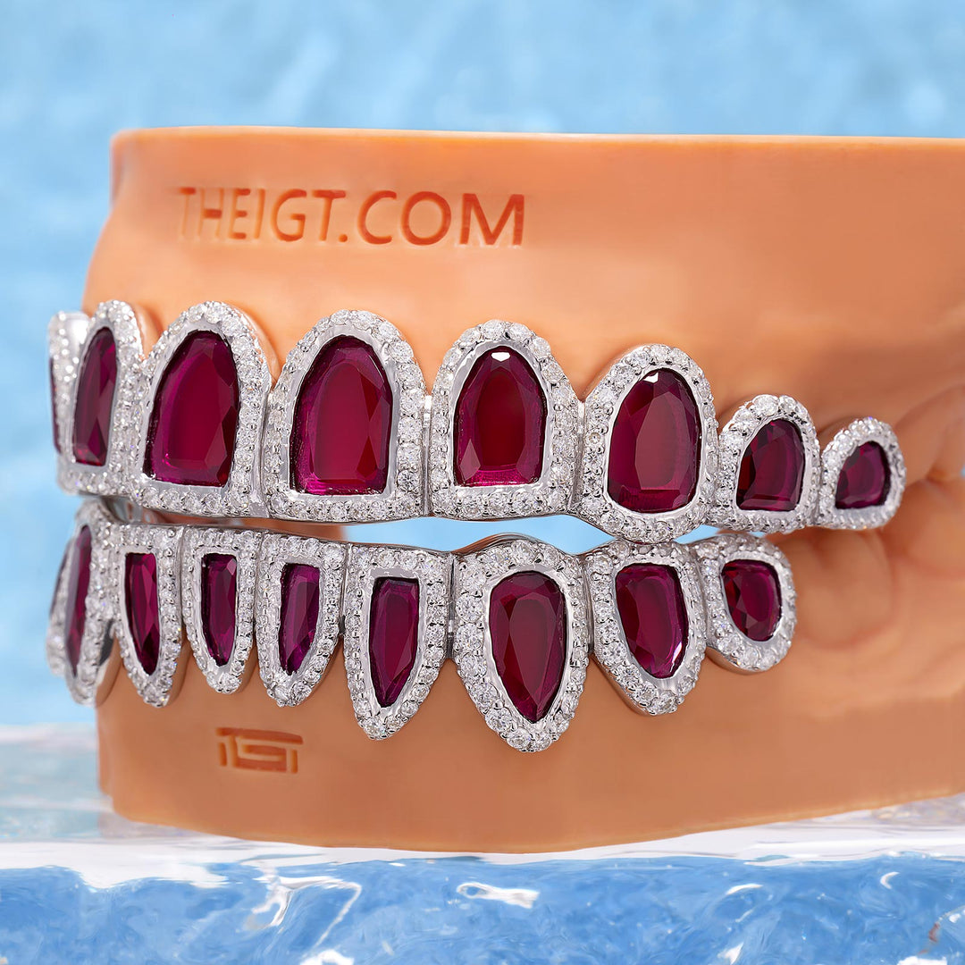 Ruby Rock Distorted Texture Grillz