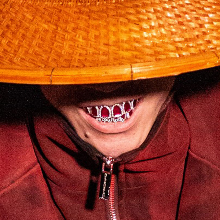 Ruby Rock Distorted Texture Grillz