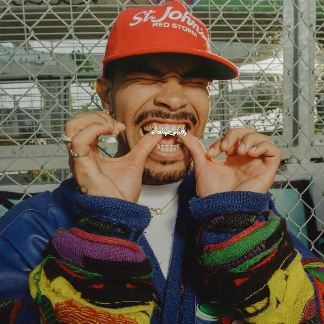 "Ruby Slippers" Emerald & Enamel Custom Grillz