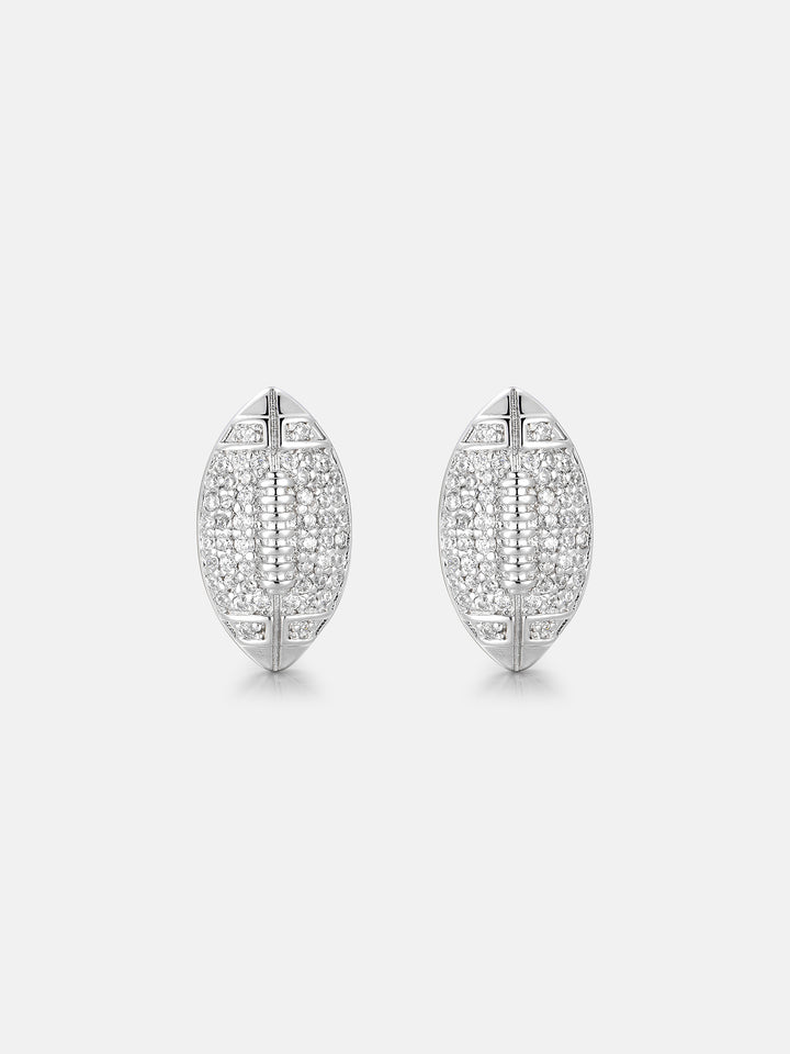 Football Moissanite Stud Earrings - ICEGIANT