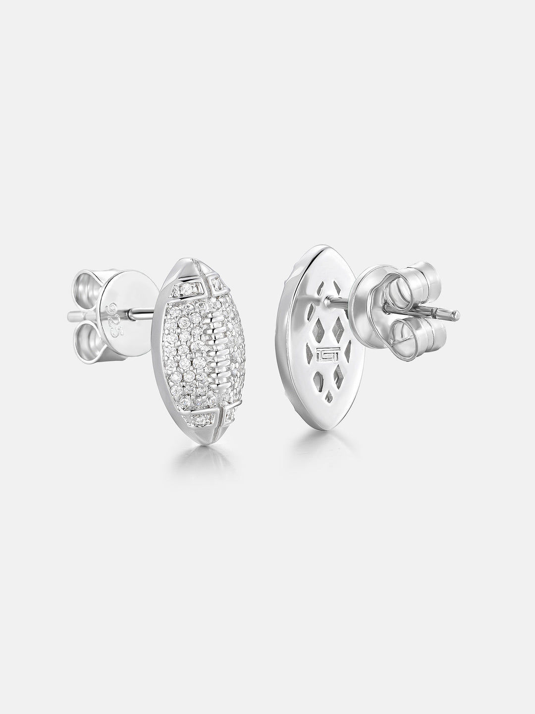 Football Moissanite Stud Earrings - ICEGIANT