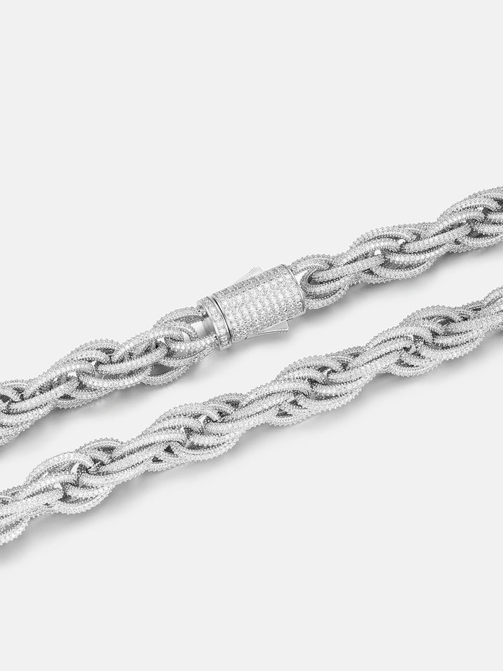 S925 Moissanite 12mm Rope Chain