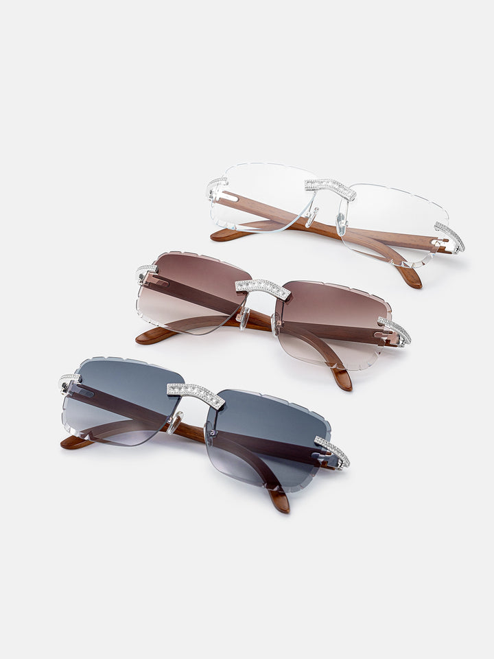 S925 Moissanite Baguette Diamond Cut Sunglasses