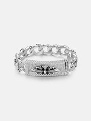 15MM Moissanite Catholic Cross Cuban Bracelet