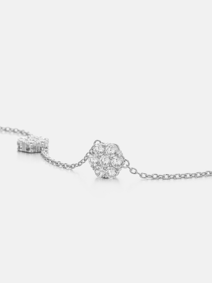 S925 Moissanite Cluster Hexagon Adjustable Chain