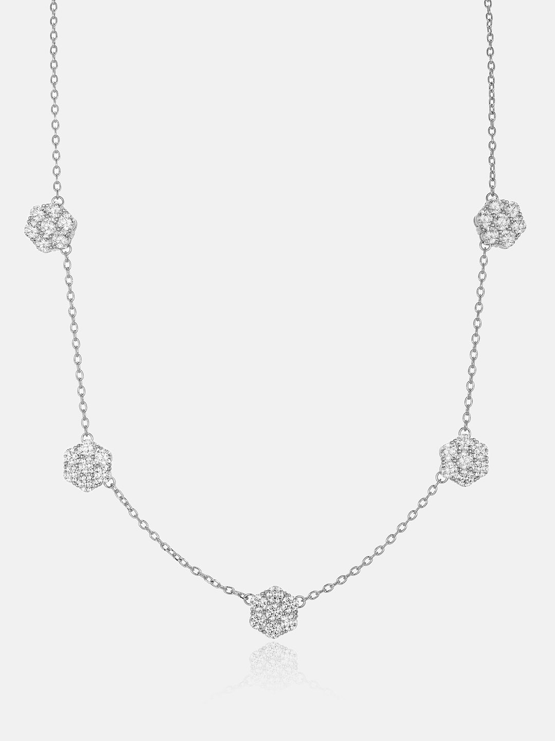 S925 Moissanite Cluster Hexagon Adjustable Chain