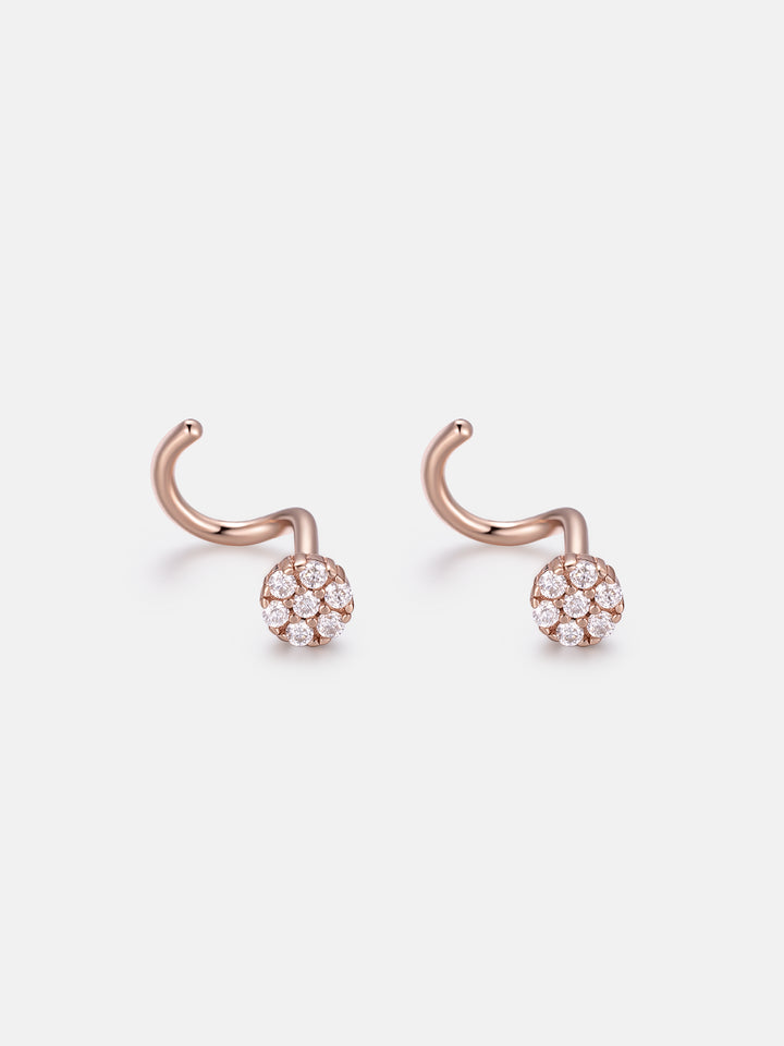 S925 Moissanite Cluster Nose Stud