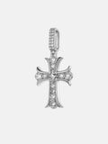 S925 Moissanite Fleur Cross Pendant