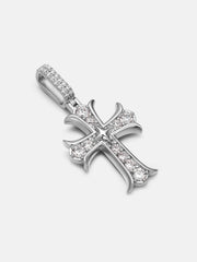 S925 Moissanite Fleur Cross Pendant