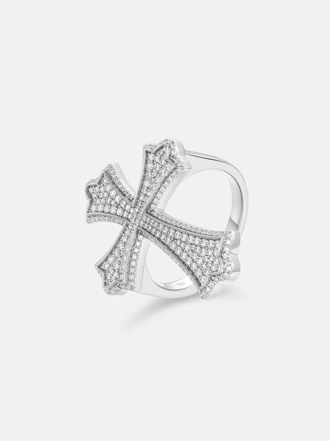 S925 Moissanite Fleuree Cross Ring