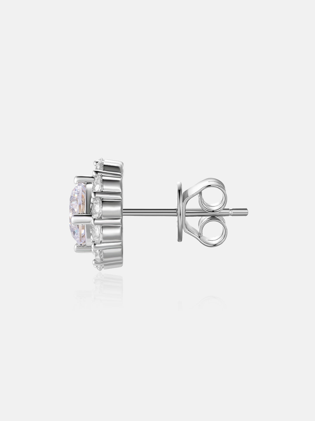 Moissanite Flower Cluster Stud Earrings