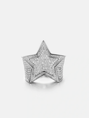 Made To Order S925 Moissanite Iced Star Ring