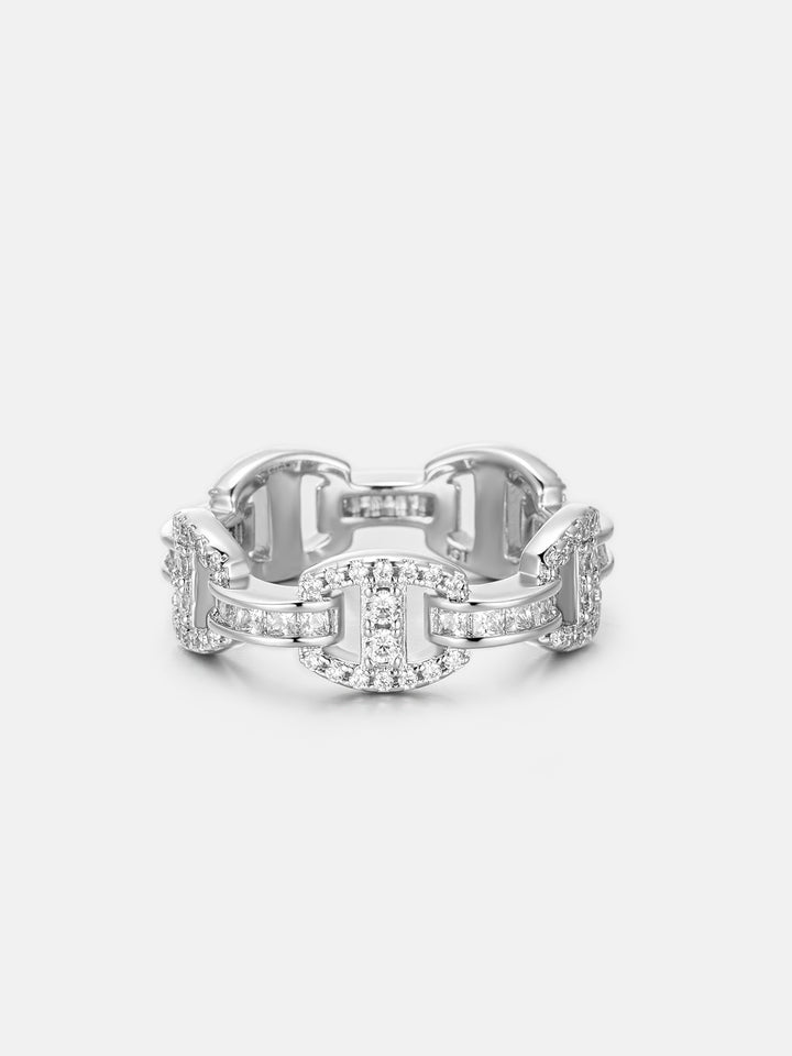 S925 Moissanite Mariner Link Ring