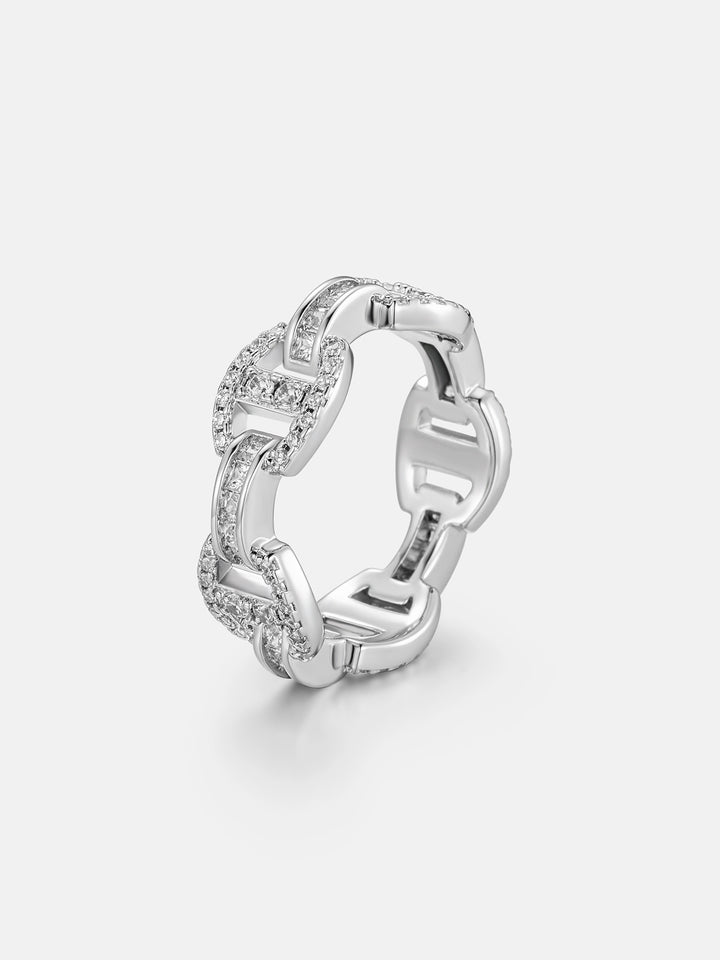 S925 Moissanite Mariner Link Ring