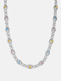 S925 Moissanite Multi Gemstone Evil Eye Eternity Chain