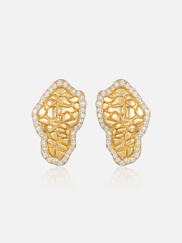Moissanite Nugget Stud Earrings