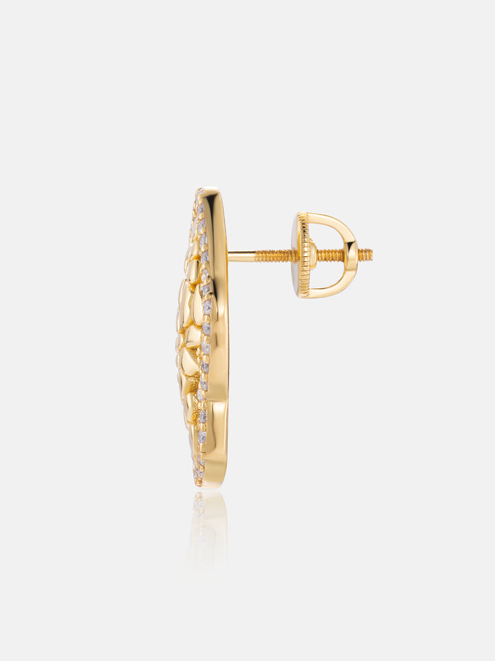 Moissanite Nugget Stud Earrings