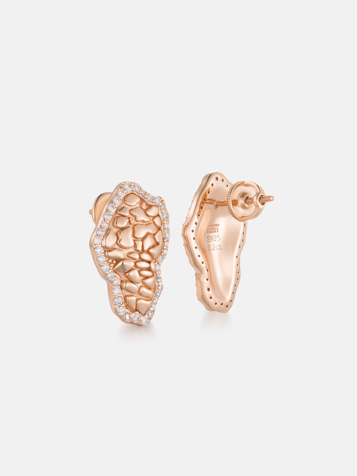 Moissanite Nugget Stud Earrings
