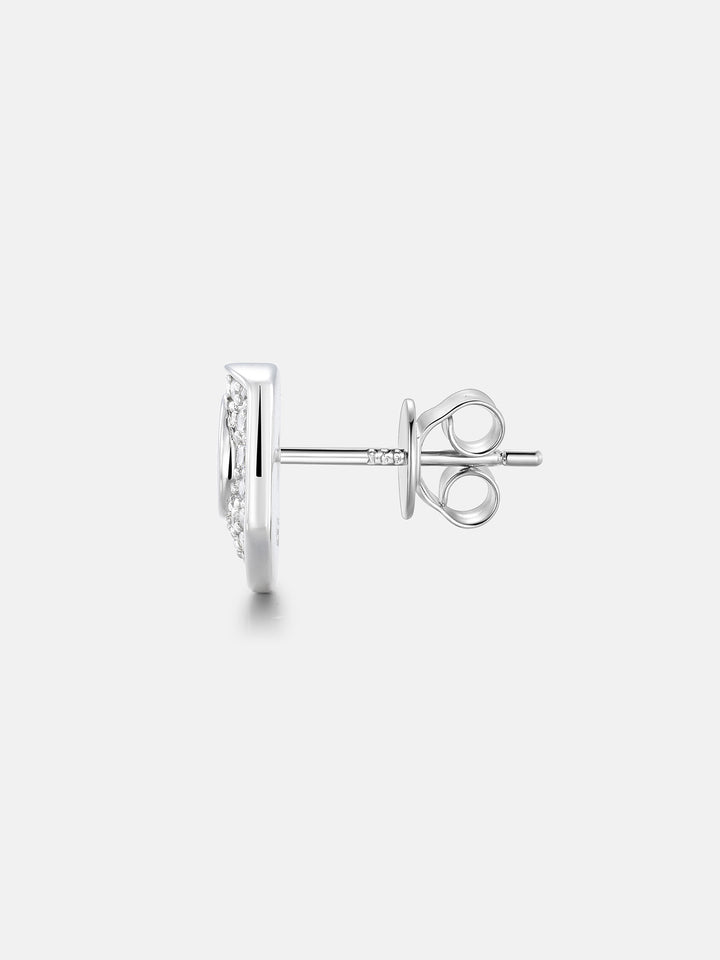 S925 Moissanite Oval Bezel Shield Stud Earrings