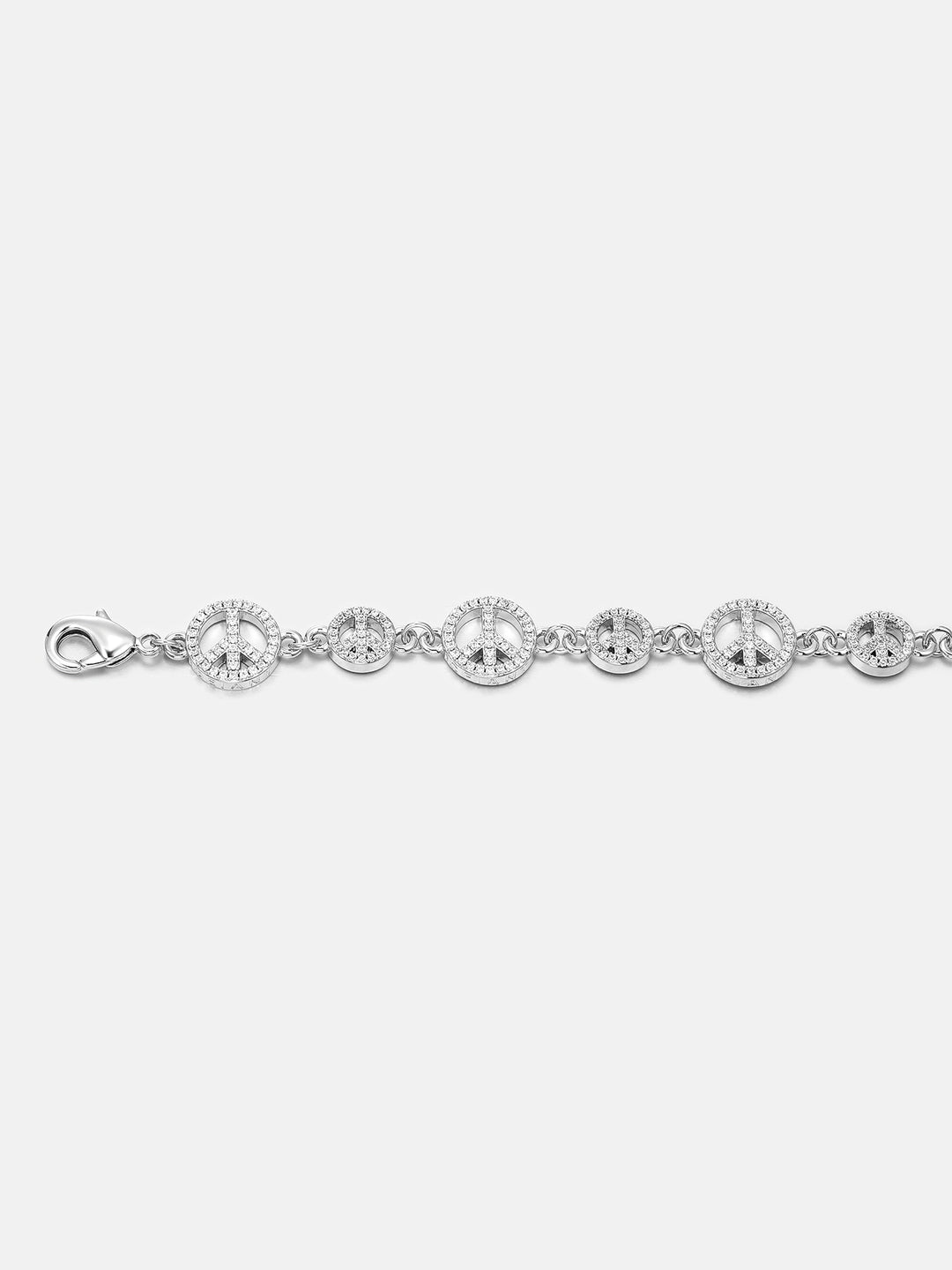 S925 Moissanite Peace Sign Bracelet