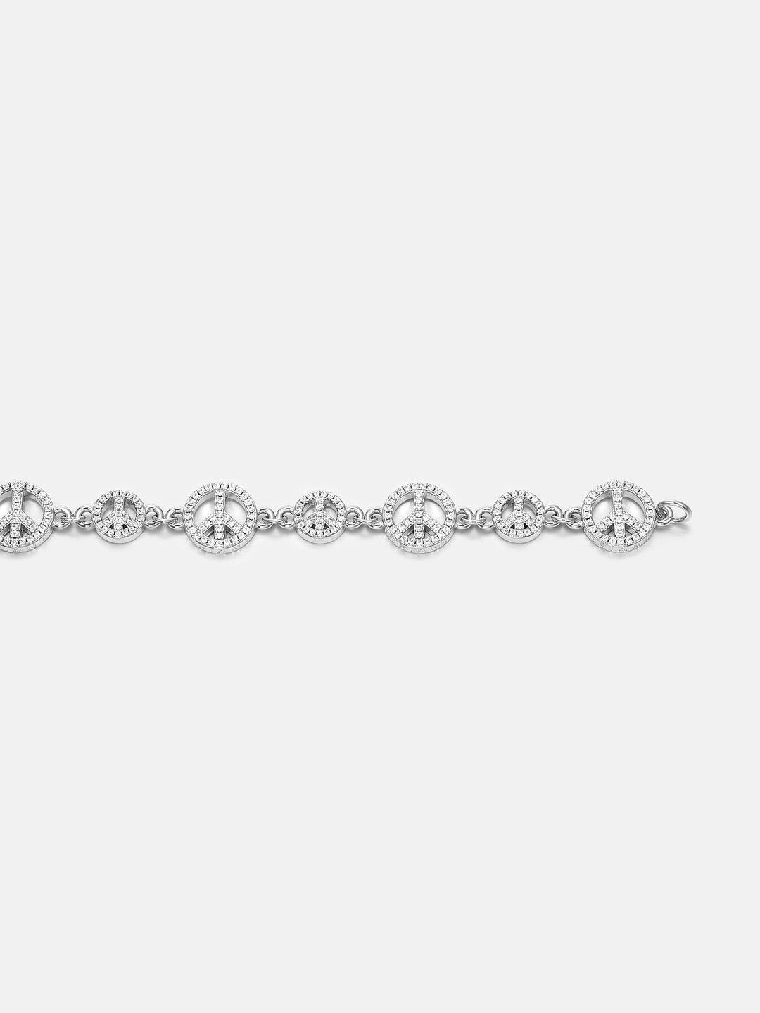 S925 Moissanite Peace Sign Bracelet