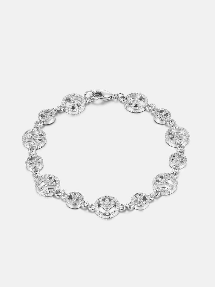 S925 Moissanite Peace Sign Bracelet