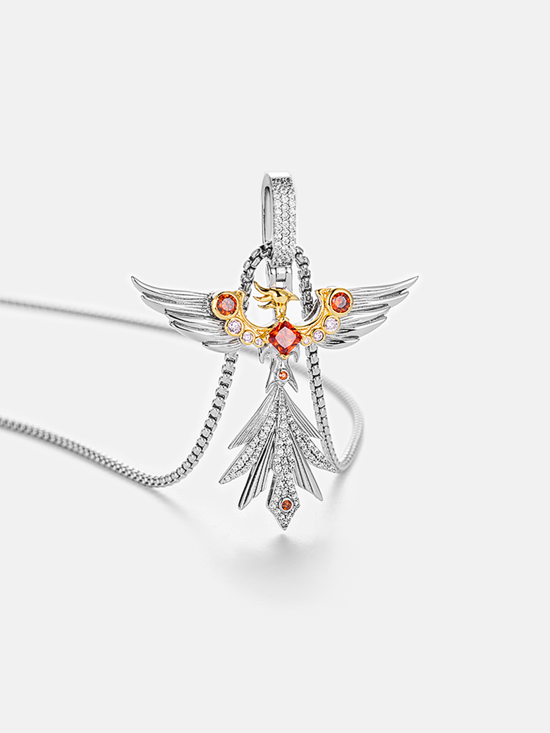 S925 Moissanite Phoenix Pendant