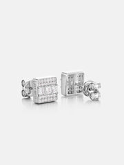 Square Princess Cut Earrings