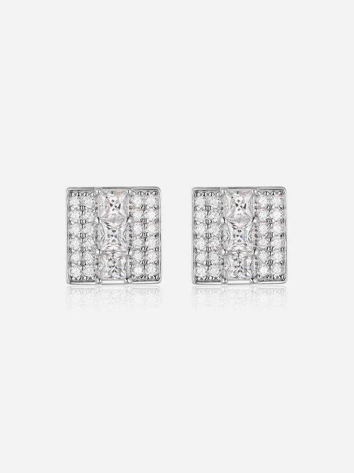 Square Princess Cut Earrings