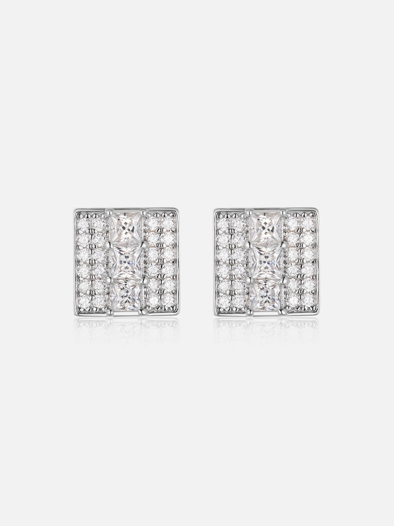 Square Princess Cut Earrings