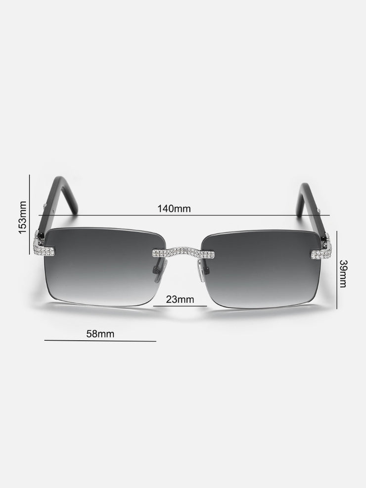 S925 Moissanite Rimless Sunglasses