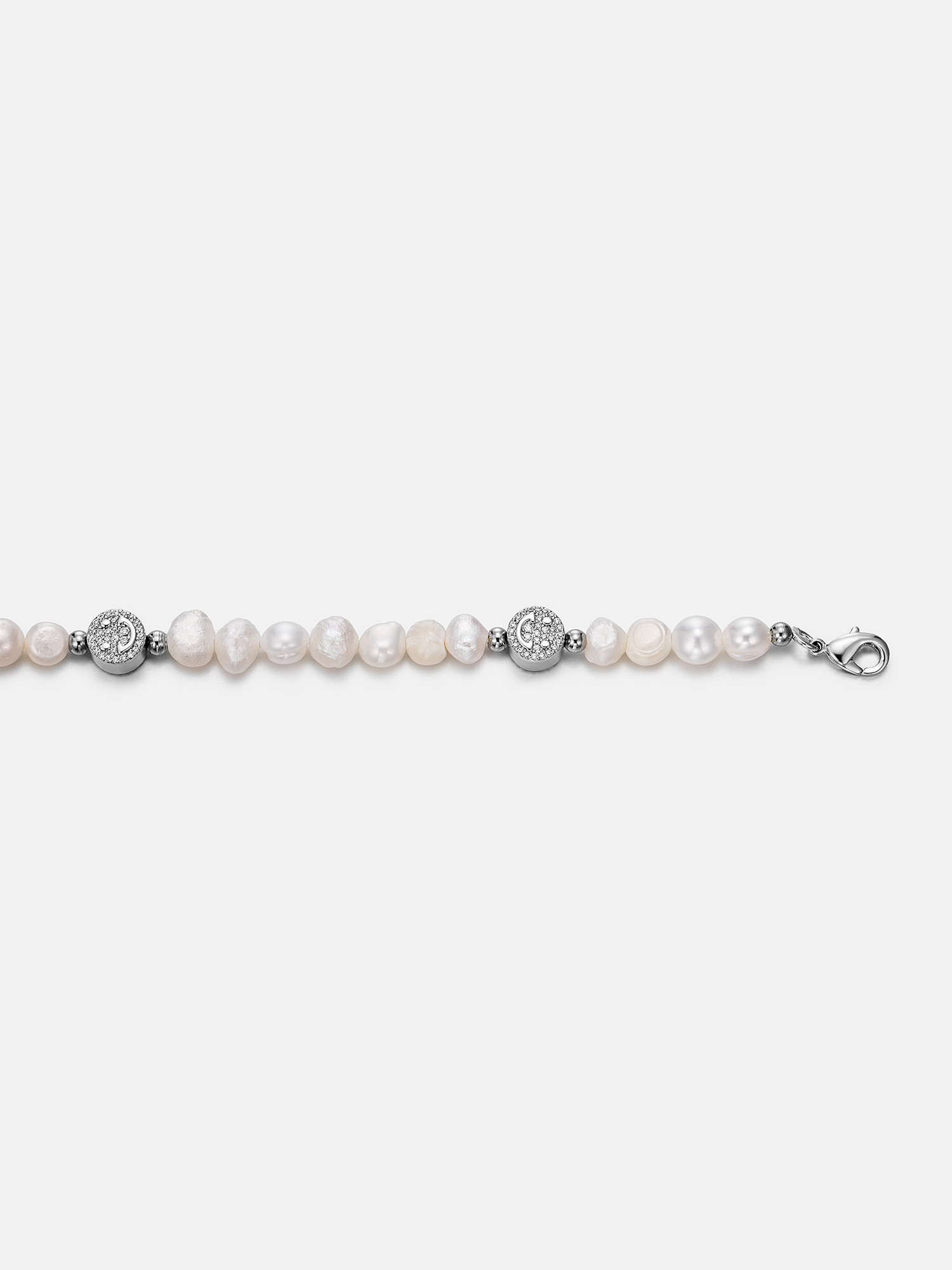 S925 Moissanite Smiley Pearl Bracelet