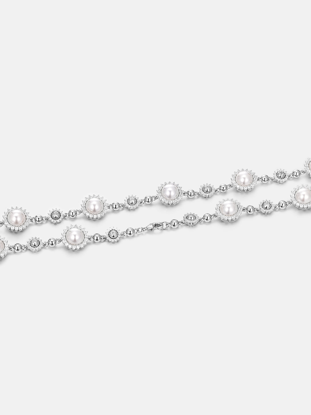 S925 Moissanite Spiked Pearl Chain