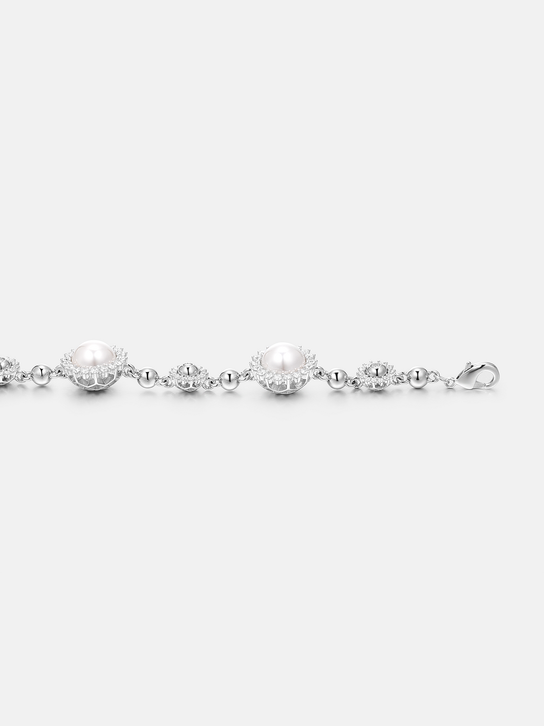 S925 Moissanite Spiked Pearl Chain